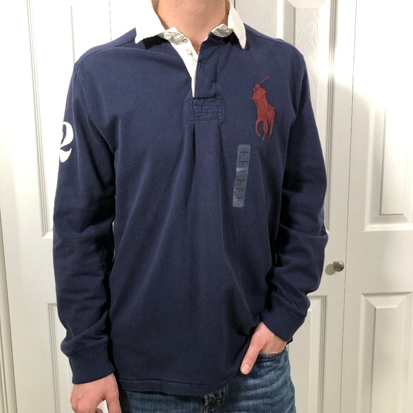 Polo Ralph Lauren Other - Ralph Lauren Polo Pony Custom Fit #2 Rugby Shirt L
